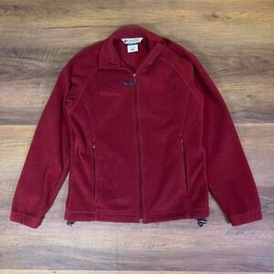 Columbia Women's Full Zip Fleece Jacket Burgundy XS